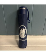 Holland America Cruise Line Compact Folding Umbrella Blue White Logo RARE - $942.26 MXN
