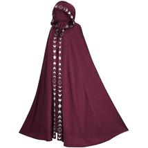 Adult Cosplay Costume Halloween Medieval Hooded Cloak Robe Cape Cap Long Coat - £30.50 GBP
