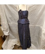 Rose Taft Couture Women&#39;s 100% Silk Iridescent Blue Dress - £155.69 GBP
