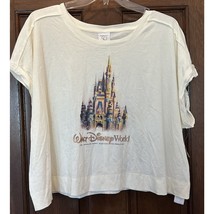 Disney World Women’s 50th Anniversary Tshirt Crop Top Castle Plus Size 1... - $19.75