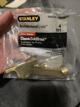 Stanley S829-309 Kick Down 4 Hole Commercial Door Holder 4" Die Cast Brass Plate - $20.20