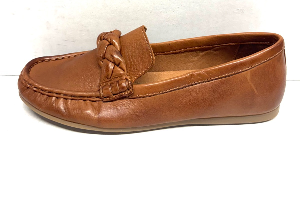 MIZ MOOZ  LEATHER SLIP ON FLAT LOAFER BRANDY 37EU / 7US NEW # X-31 Item image 2