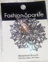 Gorgeous Rhinestone Brooch   2 3/4&quot; x 2 1/4&quot;   New With Tags   Stunning  - £9.80 GBP