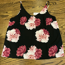 NEW Banana Republic Factory Black Multi Floral Camisole Top Size Large NWT - £27.37 GBP