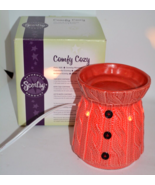 Comfy Cozy Scentsy Full Size Wax Warmer Red Knit Sweater Winter Christma... - £19.16 GBP