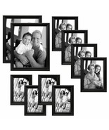 Set 10 Black Wooden Picture Photo Frames Frame Staircase Wall Stairway F... - £114.44 GBP