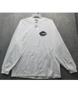 NASCAR Racing Shirt Mens 2XL White Elastic Cuff Crew Neck Long Sleeve Pu... - $24.47