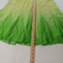 Worthington Women's Yellow & Green Back Zip Pull-On Lined Pleated Skirt Size 14 image 15