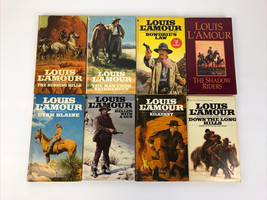 VINTAGE LOT OF 8 LOUIS L&#39;AMOUR WESTERN PAPERBACK BOOKS - Utah Blaine + M... - £19.01 GBP