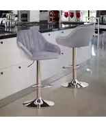 VELVET BAR STOOLS set of 2 GRAY  BLACK BEIGE - £146.89 GBP