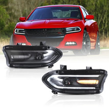 VLAND 15-23 Dodge Charger 7 MK7 Gen 7th Lightbar LED DRL Headlights - £264.03 GBP