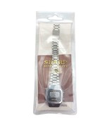 Vintage Sharp Stainless Steel Digital Watch Quartz Silver Tone LCD Digital - £34.26 GBP