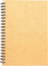 Spiral Sketch Book Large Notebook（Built-In Drawing Board） Kraft Cover Blank Sket - £12.06 GBP