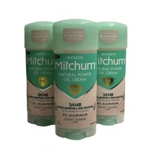 (3) Mitchum Natural Power Gel Cream for Women, w/ Bamboo, Sweet Jasmine, 3.4 oz - £39.30 GBP