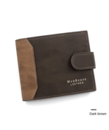 Men's Vintage Faux Leather Wallet with Closure — for Cash and Credit Cards - $11.99