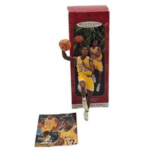 1997 Magic Johnson Hoop StarsHallmark Christmas Ornament &amp; Fleer Trading... - $254.24 MXN