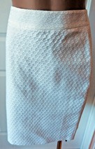 BLUMARINE White Skirt w/ Flowers Imprinted in the Fabric -  Size 42  NWT - $110.00