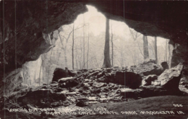 Looking From Dance Hall Cave~Maquoketa Caves Iowa State Park~Real Photo Postcard - £5.58 GBP