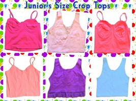 Juniors Crop Tops in Multiple Colors including Underwire Tops Size Junio... - $14.84+