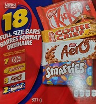 Mix of 18 Nestlé chocolates Canada KitKat,Coffee Crisp,Aero,Smarties Free Ship - £27.84 GBP