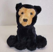 Dakin 1976 Vintage Black Bear Plush Sitting 8&quot; Stuffed Animal Nutshell Filled - £16.43 GBP