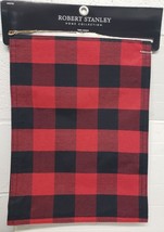 1 Fabric Indoor Table Runner (13&quot; X 70&quot;) Black &amp; Red Plaid Buffalo Check, Hl - £15.81 GBP