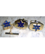 Vintage 1967 Canadian Centennial 2 Cufflinks &amp; 1 Tie Pin Stick BLUE 3 pi... - $121.64