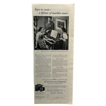 Hammond Organ Vintage Print Ad 1952 Spinet Church Model Chicago Illinois - $12.95
