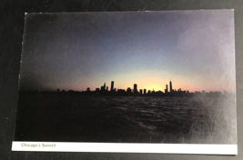 1979 Chicago&#39;s Sunset Skyline from Lake Michigan Postcard Aero Illinois IL - £7.58 GBP