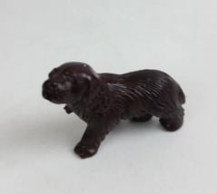 Vintage Brown Miniature Dog  1&quot; x 1.25&quot; Toy Figure - €3,36 EUR