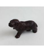 Vintage Brown Miniature Dog  1&quot; x 1.25&quot; Toy Figure - $73.31 MXN