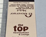 Vintage Matchbook Cover The Top Restaurant &amp; Lounge Mexico Bch, FL gmg U... - $12.38