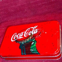 Two decks of vintage Coca-Cola playing cards in tin box labeled Coca-Cola - £17.15 GBP