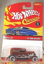 2006 Hot Wheels Classics Series 3 12/30 &#39;32 FORD DELIVERY Brown w/White Wall 7Sp - £11.41 GBP