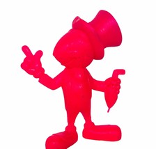 Louis Marx Toys Walt Disney figurine vtg 1960s RARE 6&quot; Neon Pink Jiminy ... - $29.65