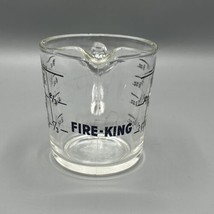 Vintage Fire King #496 1 Cup/8oz Glass Measuring Cup Black Lettering USA - £15.81 GBP