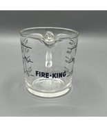 Vintage Fire King #496 1 Cup/8oz Glass Measuring Cup Black Lettering USA - £15.52 GBP