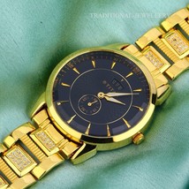 Brand New Designer Exclusive 22K 916% Gold Mens Man wrist Watch CZ Studd... - $9,652.50