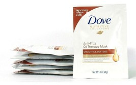 (8 Packets) Dove Anti Frizz Smooth &amp; Softens Oil Therapy Hair Treatment ... - £16.46 GBP