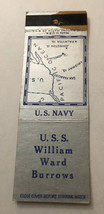 Vintage Matchbook Cover Matchcover US Navy USS William Ward Burrows - £1.48 GBP