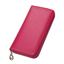 Leather Wallet for Women Female  Blocking Wallets Big Capacity Travel Zipper Wom - £30.14 GBP