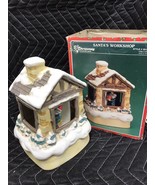 Vtg Santa&#39;s Workshop Rotating Music Box Plays Jingle Bells House of Lloy... - $11.88