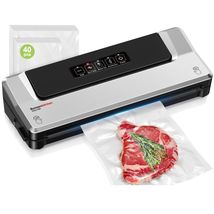 Compact Vacuum Sealer Machine with 40 Bags - Professional Food Preservation - $78.16