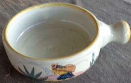 Vintage Hand Crafted Terracotta Pottery Handled Soup Cup - Peru - GORGEOUS PIECE - £13.13 GBP