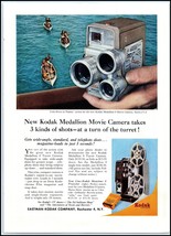 1950s Kodak Medallion 8 Movie Camera with Turret PRINT AD BX4 - $7.59