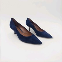 DONALD J PLINER 8.5M Blue Strobel Flex Rome Suede Heels Women EUC - $59.30