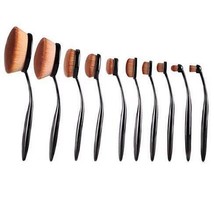 Colors: BLACK - Beauty Experts Set of 10 Oval Beauty Brushes - $79.31 CAD