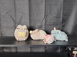 Rare Gund PUSHEEN Birthday Mermaid Narwhal Plush Lot Of 4 Squishy Keychain 5&quot;-6&quot; - £29.56 GBP