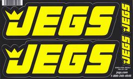12 Yellow JEGS HIGH PERFORMANCE PARTS DRAG RACING STICKERS - HOT ROD DECALS - £7.86 GBP