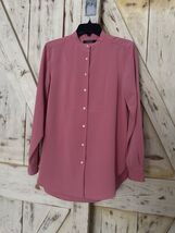 Lauren Ralph Lauren Mandarin Collar Button Front Closure Pink NWOT Size PM - $32.43